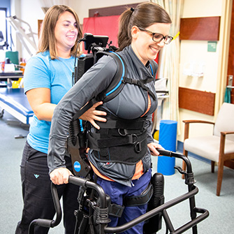 rehab patient on bike